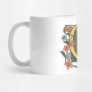 Art Nouveau Letter C, Ornamental Letter C, Art Deco Mug